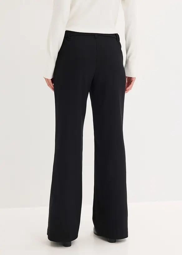 Anzugshose mit ausgestelltem Bein in schwarz von hinten - bonprix Anzugshose mit ausgestelltem Bein in schwarz von hinten - bonprix