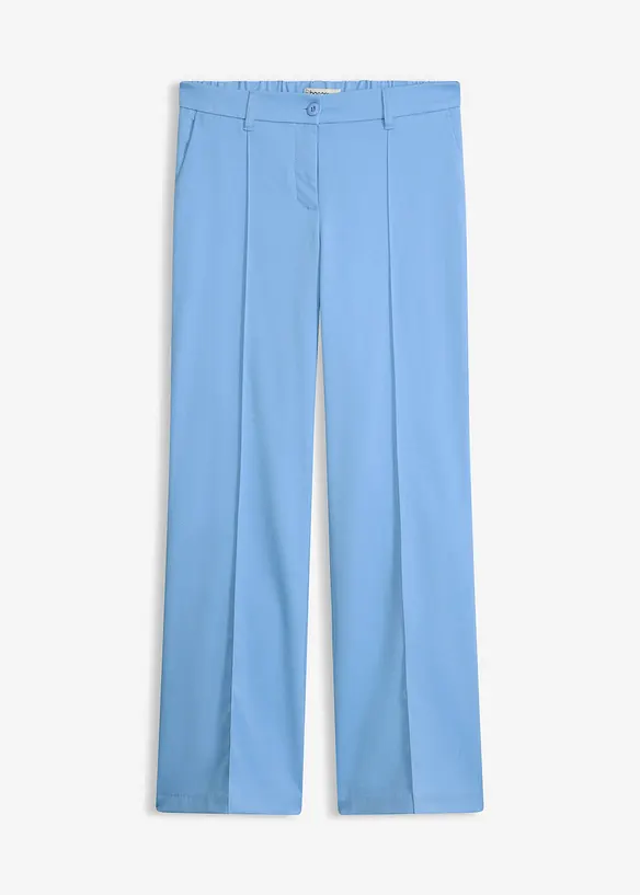 Anzugshose mit ausgestelltem Bein in blau von vorne - bonprix Anzugshose mit ausgestelltem Bein in blau von vorne - bonprix