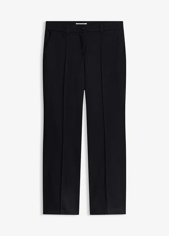 Anzugshose mit ausgestelltem Bein in schwarz von vorne - bonprix Anzugshose mit ausgestelltem Bein in schwarz von vorne - bonprix