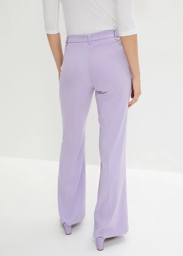 Anzugshose mit ausgestelltem Bein in lila von hinten - bonprix Anzugshose mit ausgestelltem Bein in lila von hinten - bonprix