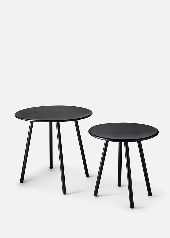 Gartentisch (2-tlg. Set) in schwarz von vorne - bonprix