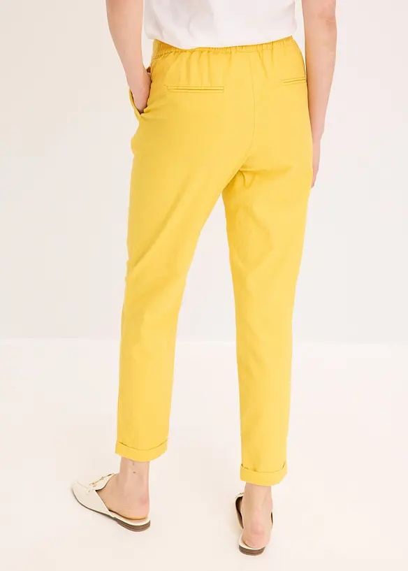 Leinenhose aus reinem Leinen in gelb von hinten - bonprix Leinenhose aus reinem Leinen in gelb von hinten - bonprix