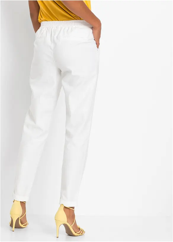 Leinenhose aus reinem Leinen in weiß von hinten - bonprix Leinenhose aus reinem Leinen in weiß von hinten - bonprix
