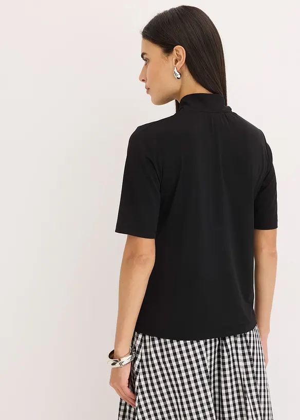 Shirt mit Kelchkragen in schwarz von hinten (im Anschnitt) - bonprix Shirt mit Kelchkragen in schwarz von hinten (im Anschnitt) - bonprix