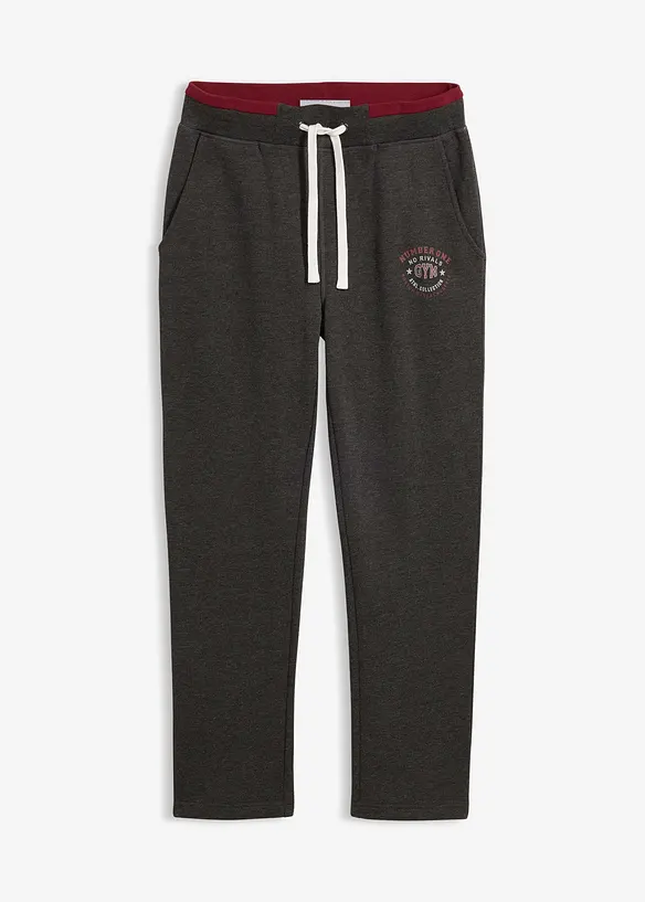 Jogginghose in Regular Fit in grau von vorne - bonprix