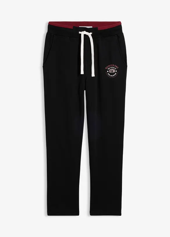 Jogginghose in Regular Fit in schwarz von vorne - bonprix