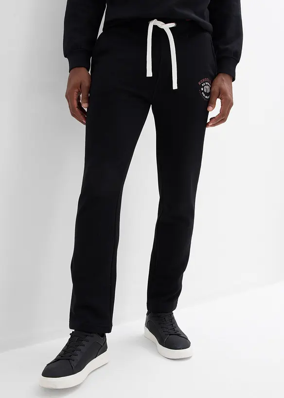Jogginghose in Regular Fit in schwarz von vorne - bonprix