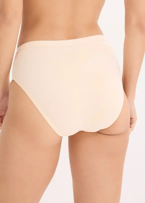 Maxislip mit Baumwolle(4er Pack) in grau von hinten - bonprix