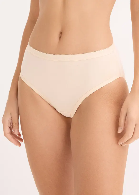 Maxislip mit Baumwolle(4er Pack) in grau von vorne - bonprix