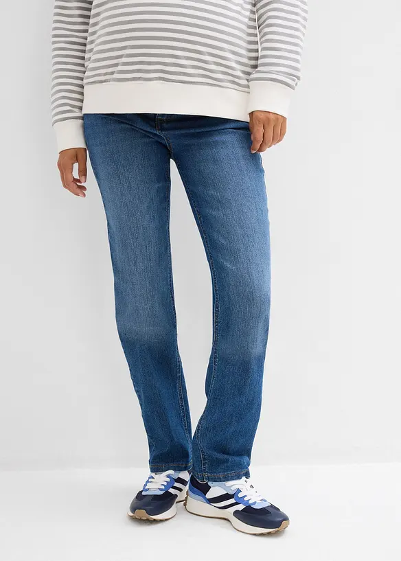 2-in-1 Umstandsjeans für die Schwangerschaft und danach, Straight in blau von vorne - bonprix 2-in-1 Umstandsjeans für die Schwangerschaft und danach, Straight in blau von vorne - bonprix