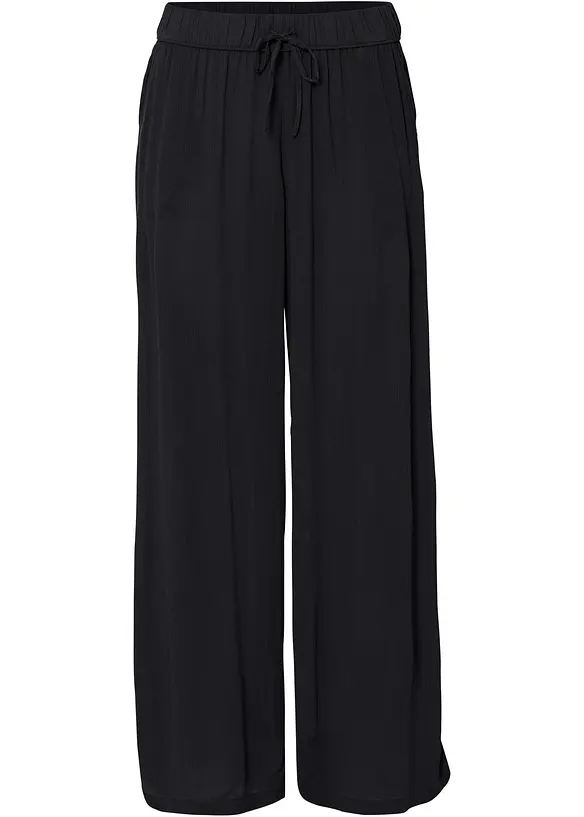 Schlupfhose aus softer Viskose in schwarz von vorne - bonprix Schlupfhose aus softer Viskose in schwarz von vorne - bonprix