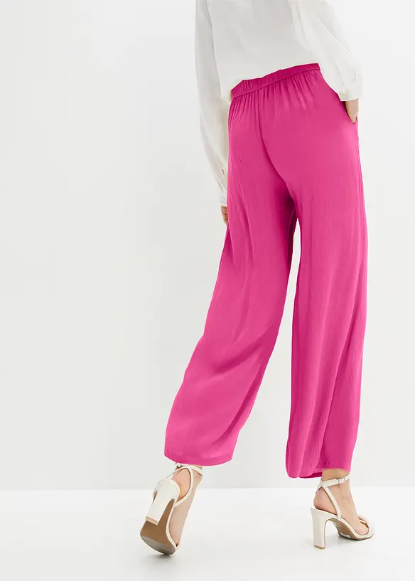 Schlupfhose aus softer Viskose in pink von hinten - bonprix Schlupfhose aus softer Viskose in pink von hinten - bonprix