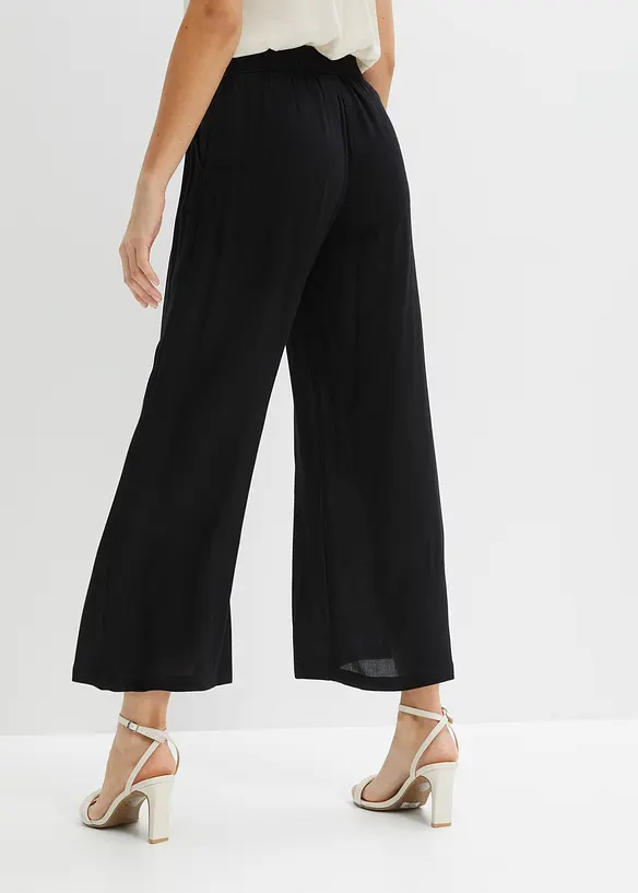 Schlupfhose aus softer Viskose in schwarz von hinten - bonprix Schlupfhose aus softer Viskose in schwarz von hinten - bonprix