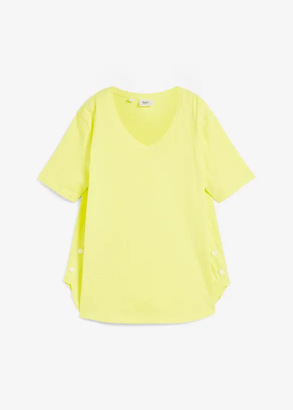 Weites T-Shirt aus Bio-Baumwolle in grün von vorne - bonprix