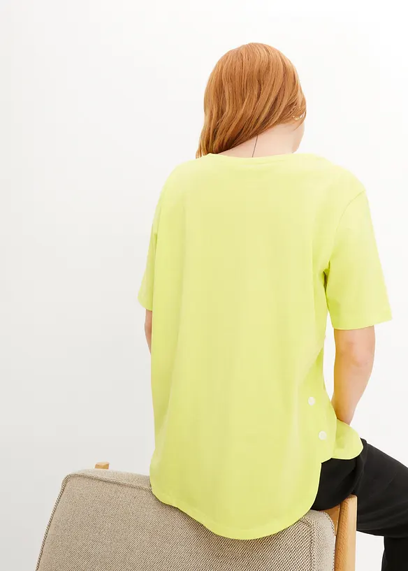 Weites T-Shirt aus Bio-Baumwolle in grün von hinten (im Anschnitt) - bonprix