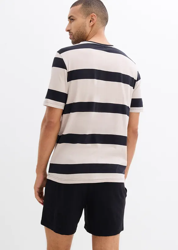 Shorty aus Baumwolle in grau von hinten (Totalaufnahme) - bonprix