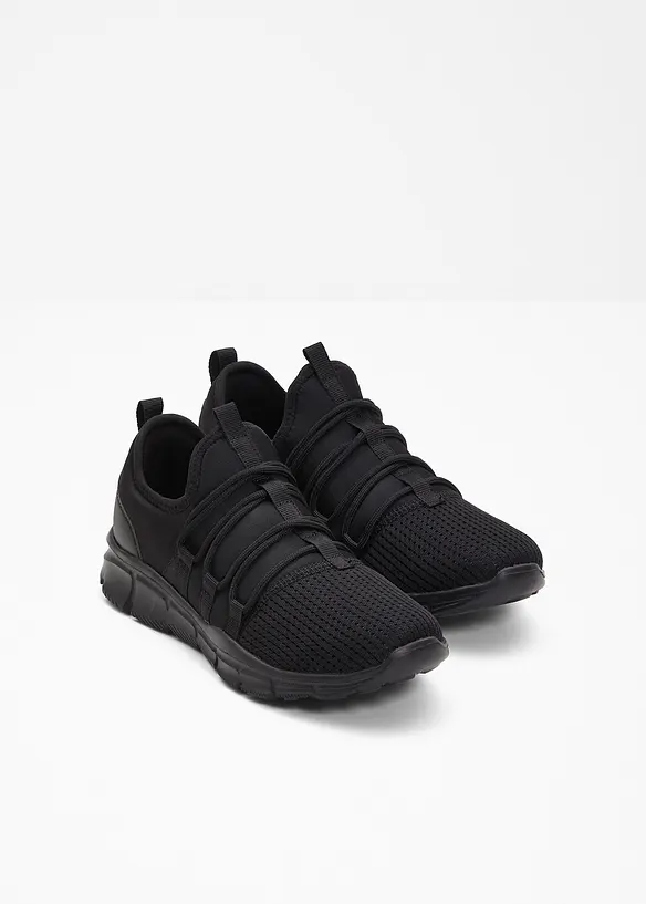 Sneaker aus Soft-Material in schwarz - bonprix