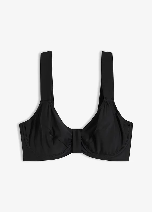 Minimizer-Bikinioberteil in schwarz von vorne - bonprix