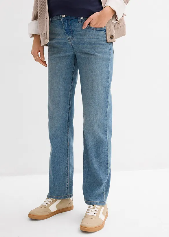 Jeans für die Schwangerschaft und danach, Straight Leg, ankle length in blau von vorne - bonprix