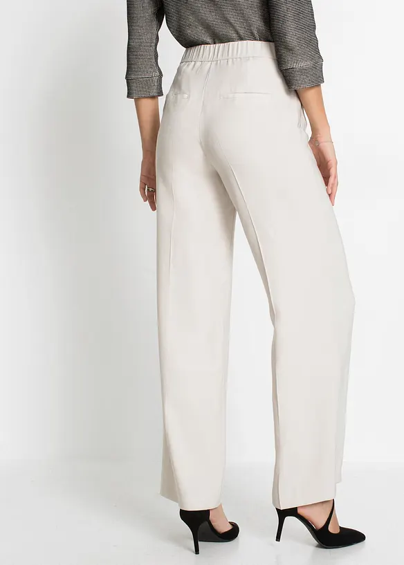 Leichte Marlenehose mit Viskose in beige von hinten - bonprix Leichte Marlenehose mit Viskose in beige von hinten - bonprix