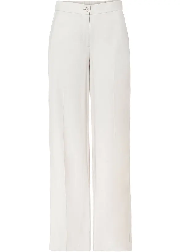 Leichte Marlenehose mit Viskose in beige von vorne - bonprix Leichte Marlenehose mit Viskose in beige von vorne - bonprix