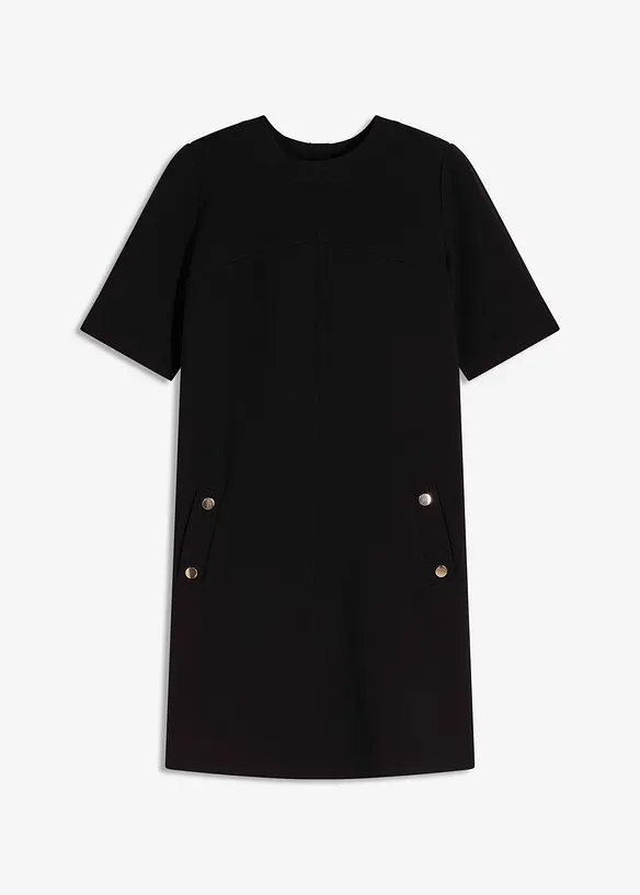 Etuikleid mit Elasthan in schwarz von vorne - bonprix