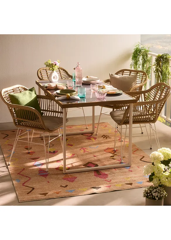 Waschbarer In-und Outdoor Teppich mit orientalischer Musterung in bunt (Ambiente) - bonprix