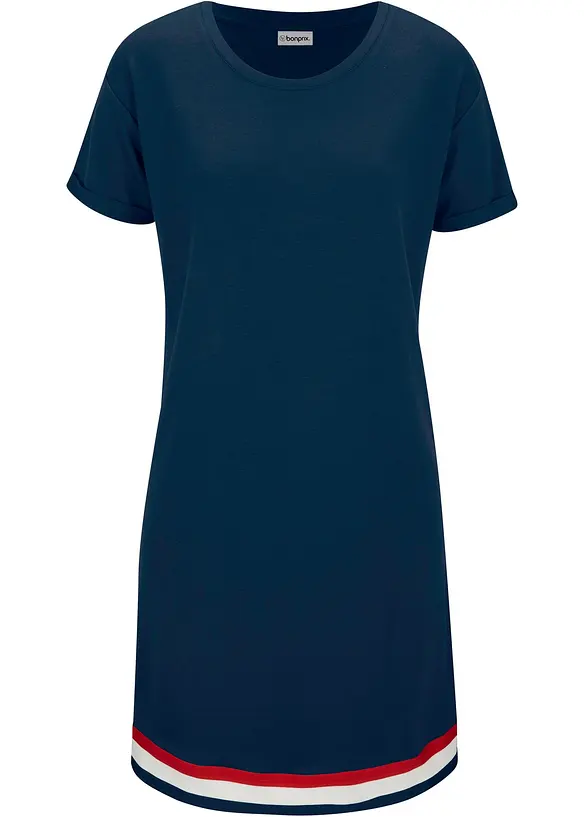 Jerseykleid aus weichem Viskose-Mix in blau von vorne - bonprix Jerseykleid aus weichem Viskose-Mix in blau von vorne - bonprix