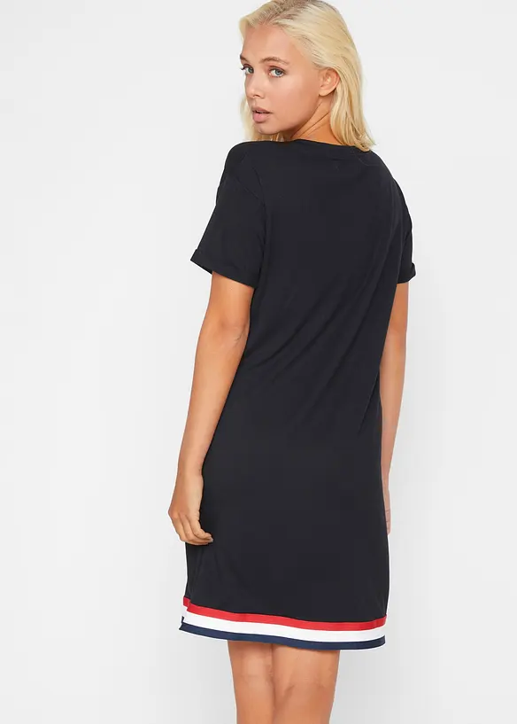 Jerseykleid aus weichem Viskose-Mix in schwarz von hinten (Totalaufnahme) - bonprix Jerseykleid aus weichem Viskose-Mix in schwarz von hinten (Totalaufnahme) - bonprix