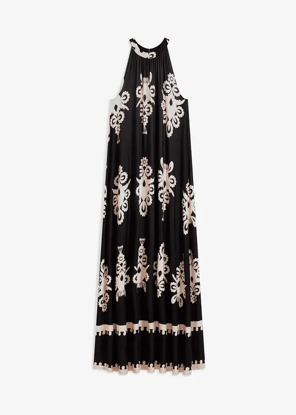 Jerseykleid aus softem Viskose-Mix in schwarz von vorne - bonprix