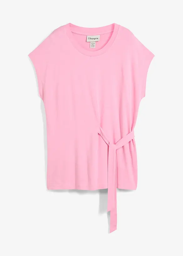 Shirt aus softem Viskose-Mix in rosa von vorne - bonprix