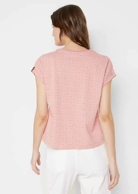 T-Shirt (2er Pack) in rosa von hinten (im Anschnitt) - bonprix