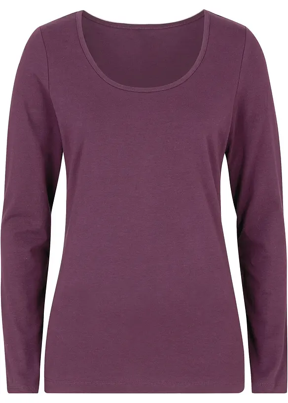 Langarmshirt in lila von vorne - bonprix Langarmshirt in lila von vorne - bonprix