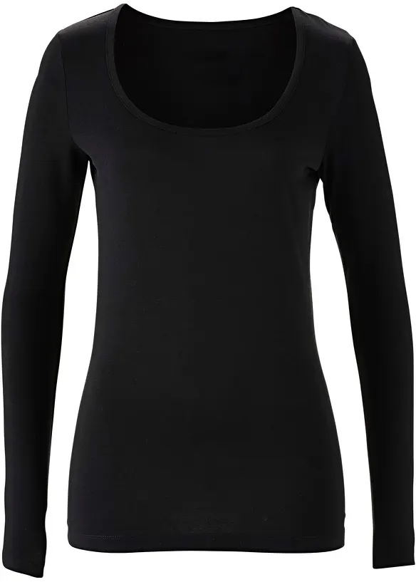Langarmshirt in schwarz - bonprix Langarmshirt in schwarz - bonprix