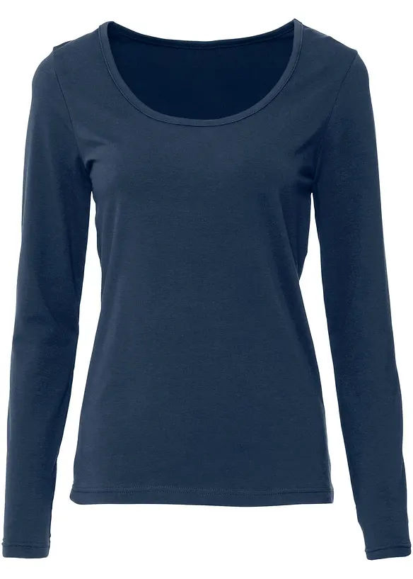 Langarmshirt in blau - bonprix