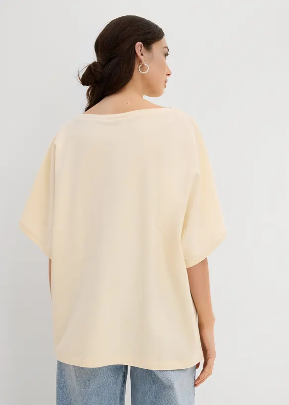 Oversize-Shirt in weiß von hinten (im Anschnitt) - bonprix Oversize-Shirt in weiß von hinten (im Anschnitt) - bonprix