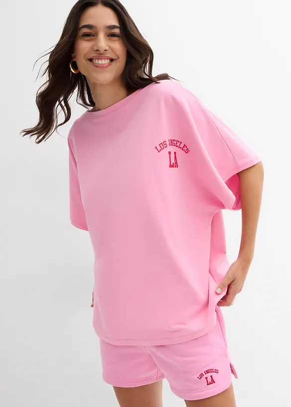 Oversize-Shirt in rosa von vorne (im Anschnitt) - bonprix Oversize-Shirt in rosa von vorne (im Anschnitt) - bonprix