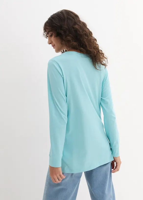 Longshirt mit Rundhalsausschnitt, Langarm (5er Pack) in rosa von hinten (im Anschnitt) - bonprix