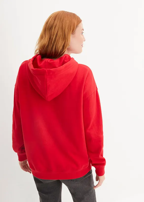 Oversize Hoodie in rot von hinten (im Anschnitt) - bonprix Oversize Hoodie in rot von hinten (im Anschnitt) - bonprix