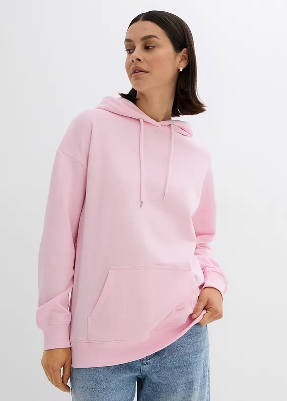 Oversize Hoodie in rosa von vorne (im Anschnitt) - bonprix Oversize Hoodie in rosa von vorne (im Anschnitt) - bonprix