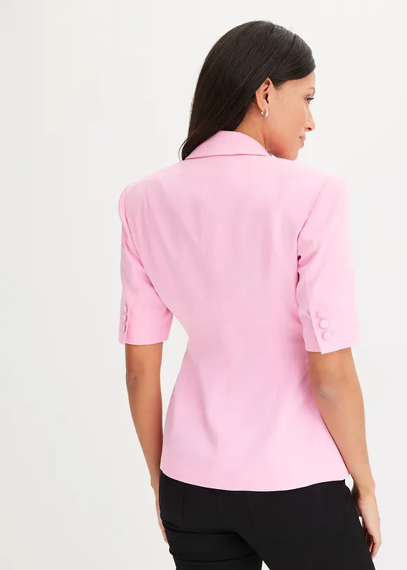 Blazer mit Sandhourglass-Passform in rosa von hinten (im Anschnitt) - bonprix