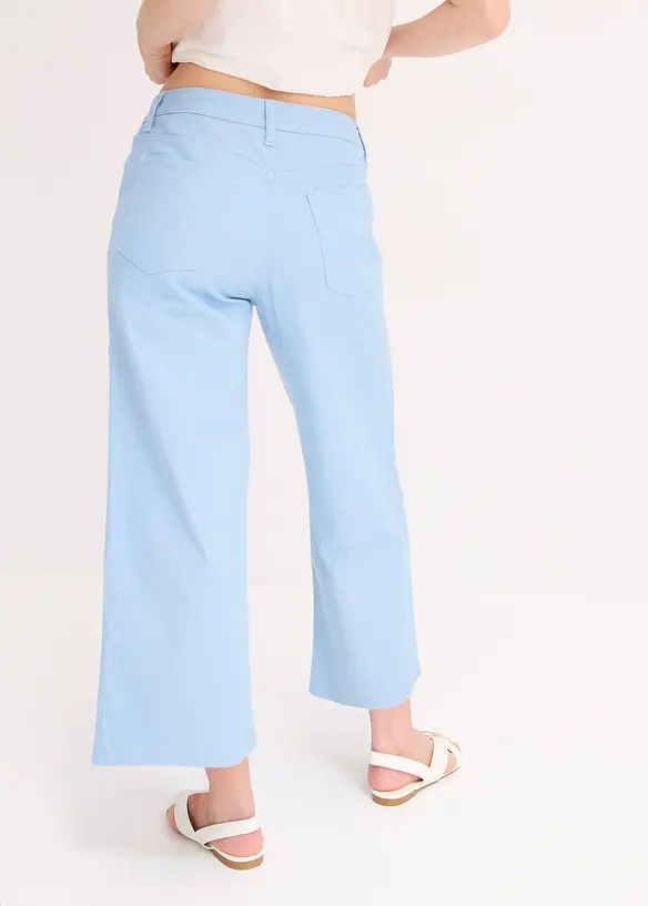 Culotte aus elastischem Baumwoll-Mix in blau von hinten - bonprix Culotte aus elastischem Baumwoll-Mix in blau von hinten - bonprix