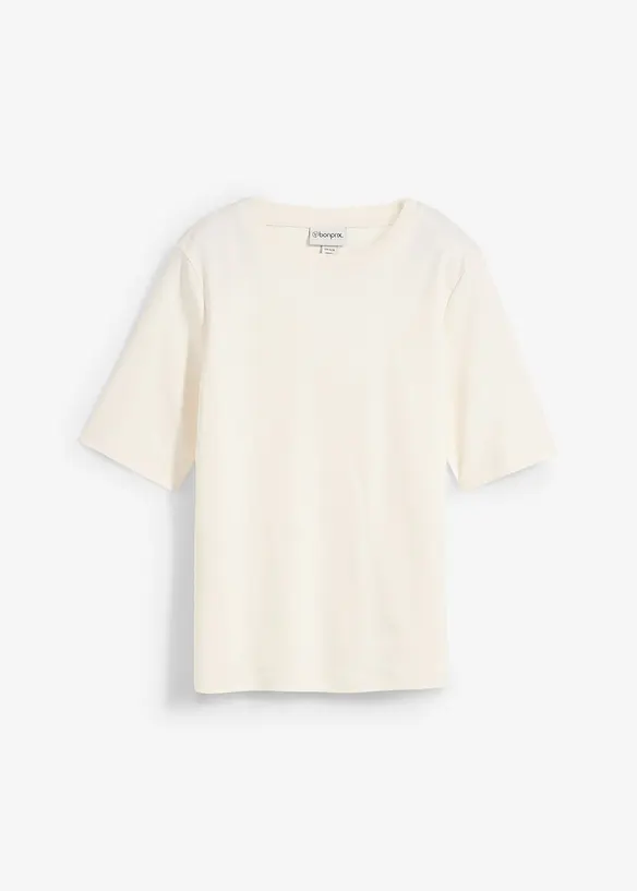 T-Shirt aus reiner Bio-Baumwolle in weiß von vorne - bonprix T-Shirt aus reiner Bio-Baumwolle in weiß von vorne - bonprix
