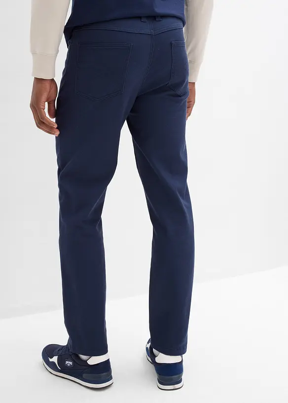 Classic Fit Stretch-Hose, Straight in blau von hinten - bonprix