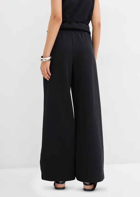 Marlenehose aus Piqué in schwarz von hinten - bonprix Marlenehose aus Piqué in schwarz von hinten - bonprix