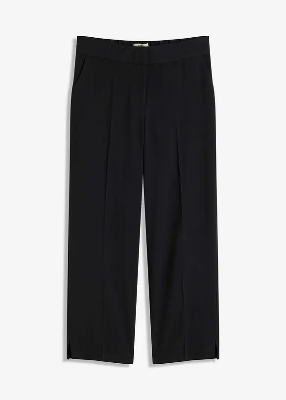 3/4-Hose aus softem Viskose-Mix in schwarz von vorne - bonprix 3/4-Hose aus softem Viskose-Mix in schwarz von vorne - bonprix