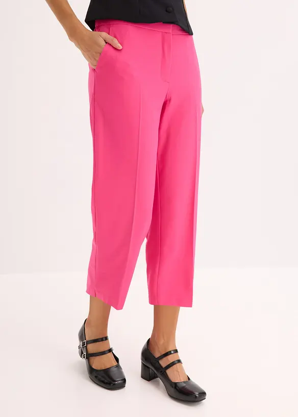 3/4-Hose aus softem Viskose-Mix in pink von vorne - bonprix 3/4-Hose aus softem Viskose-Mix in pink von vorne - bonprix
