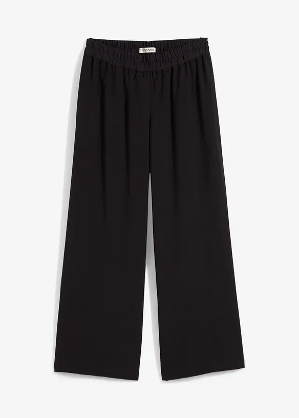 Culotte aus softem Viskose-Mix in schwarz von vorne - bonprix Culotte aus softem Viskose-Mix in schwarz von vorne - bonprix