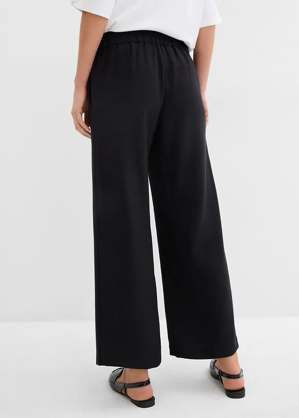 Culotte aus softem Viskose-Mix in schwarz von hinten - bonprix Culotte aus softem Viskose-Mix in schwarz von hinten - bonprix