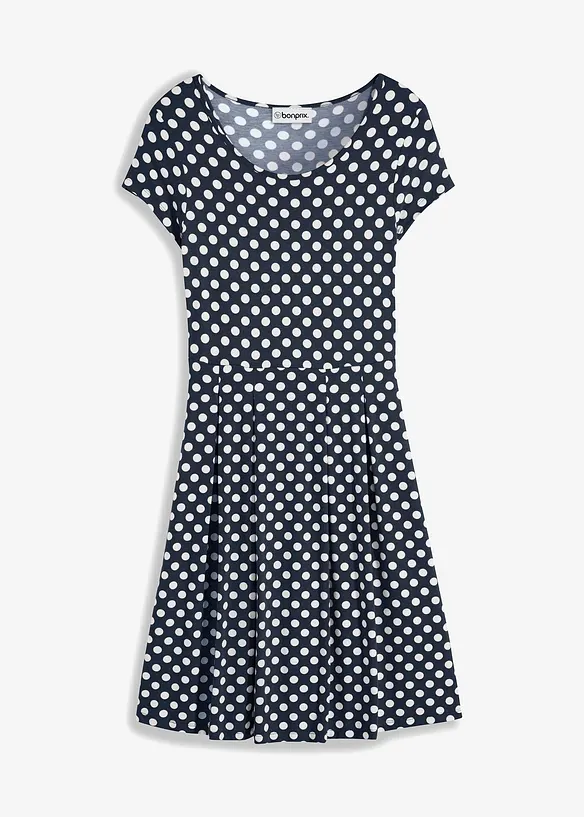 Shirtkleid aus fließender Viskose in blau von vorne - bonprix